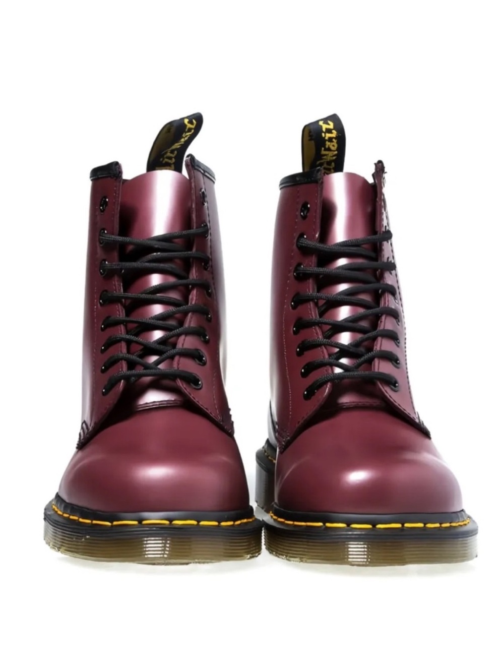 Dr. Martens 1460 Smooth Leather Lace-Up Boots in Burgundy - Picture 4 of 17